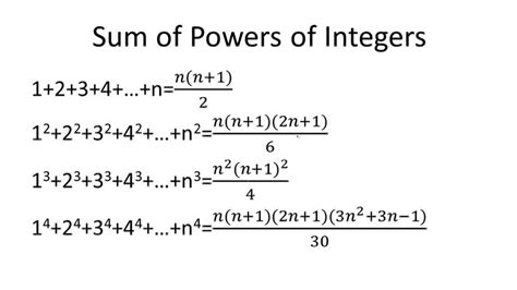 Sums of powers .